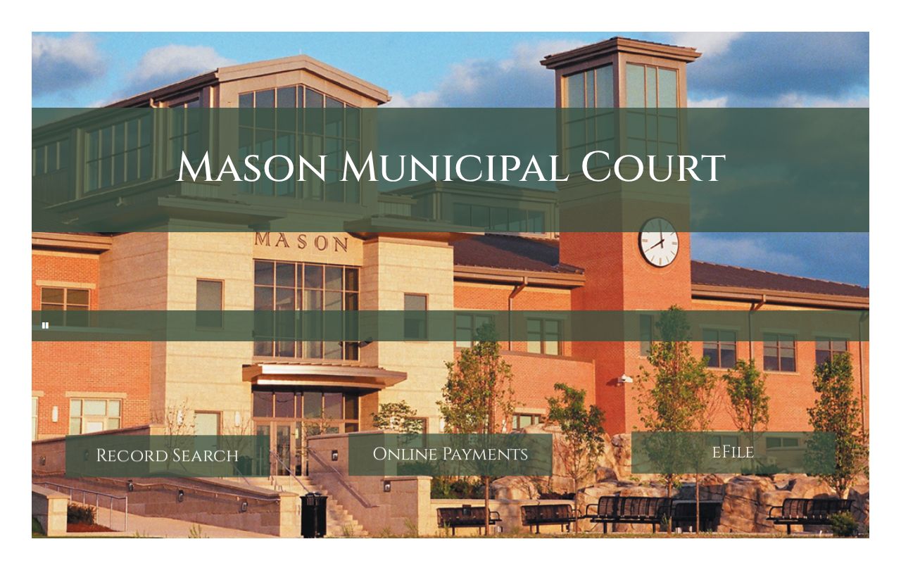 Mason court docket information at Mason Municipal Court