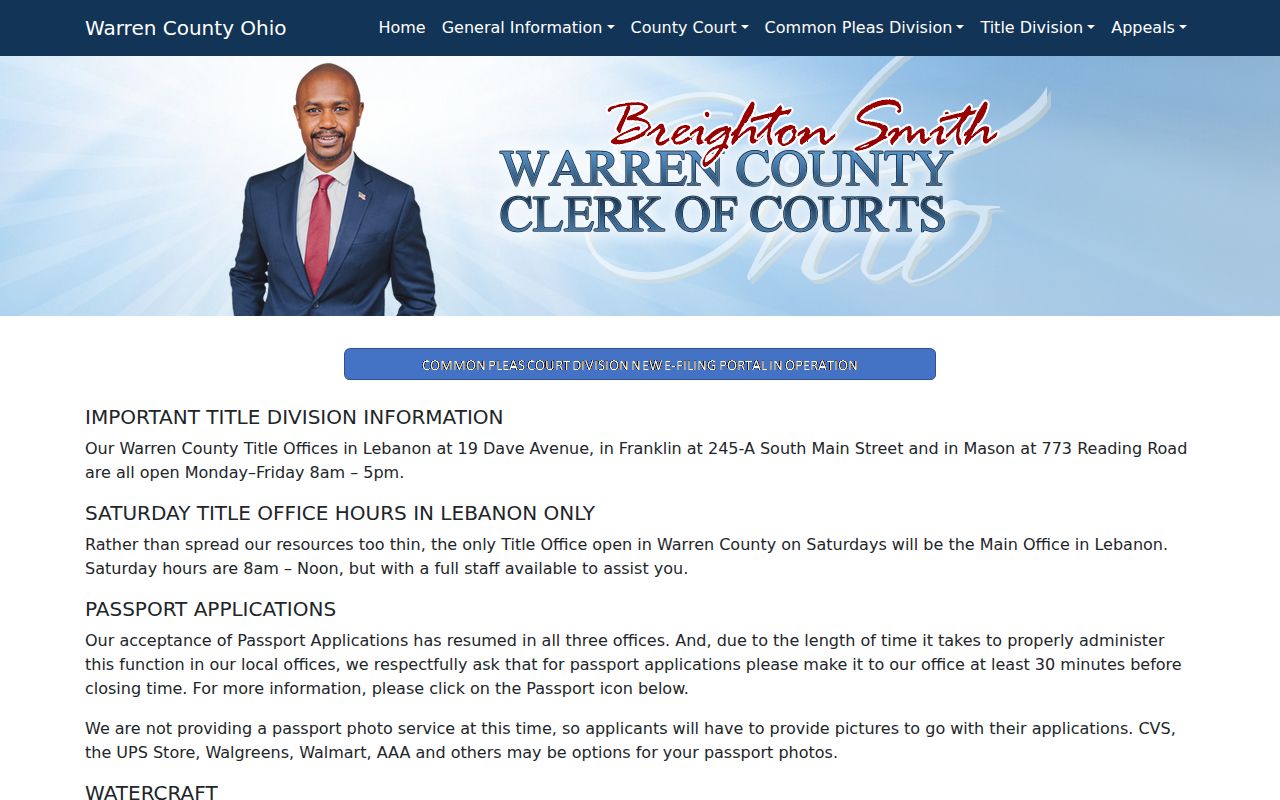 Warren County court docket clerk portal